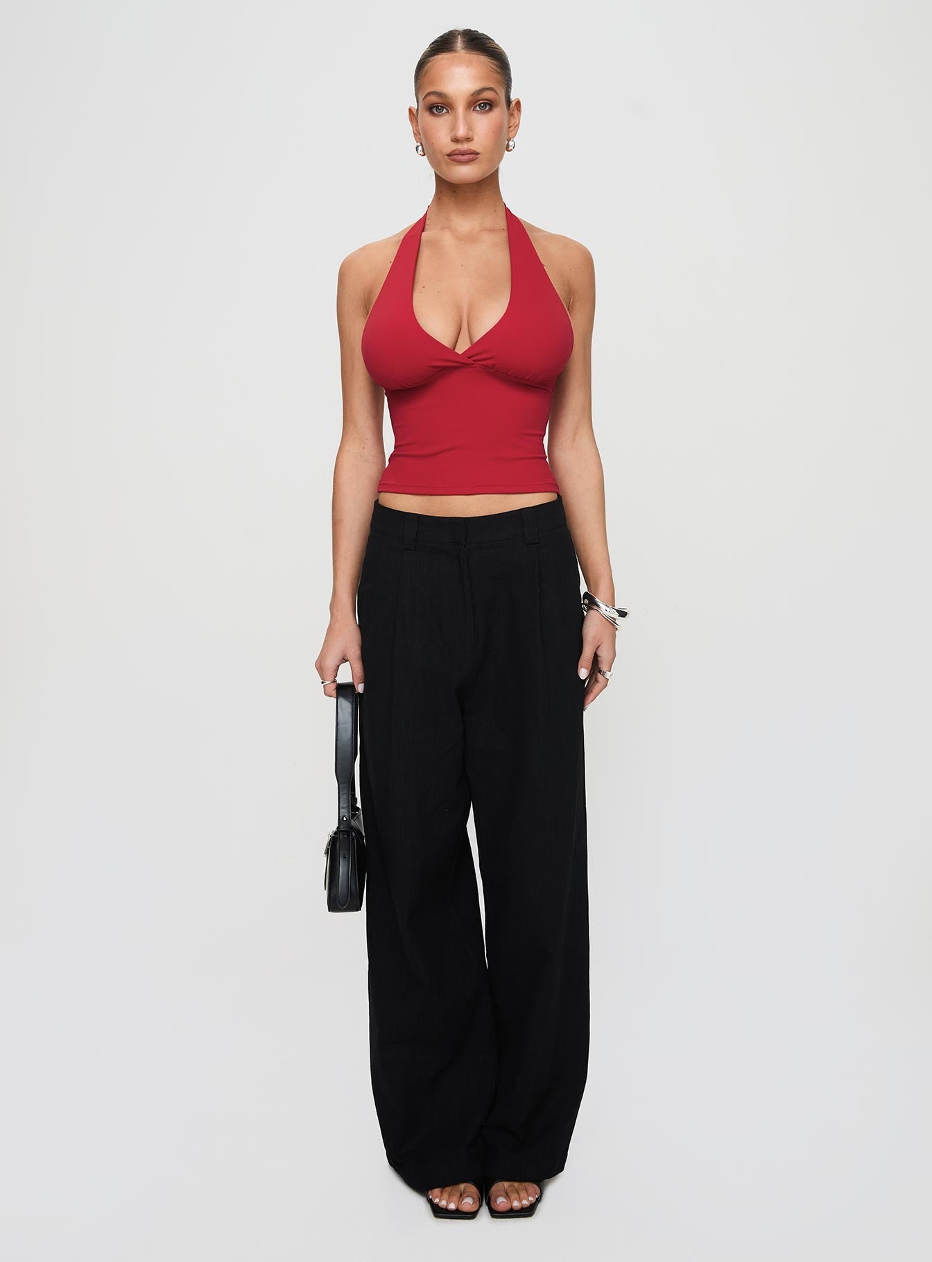 Whimsy Halter Top Red - women's top by Ellevoria - view 7