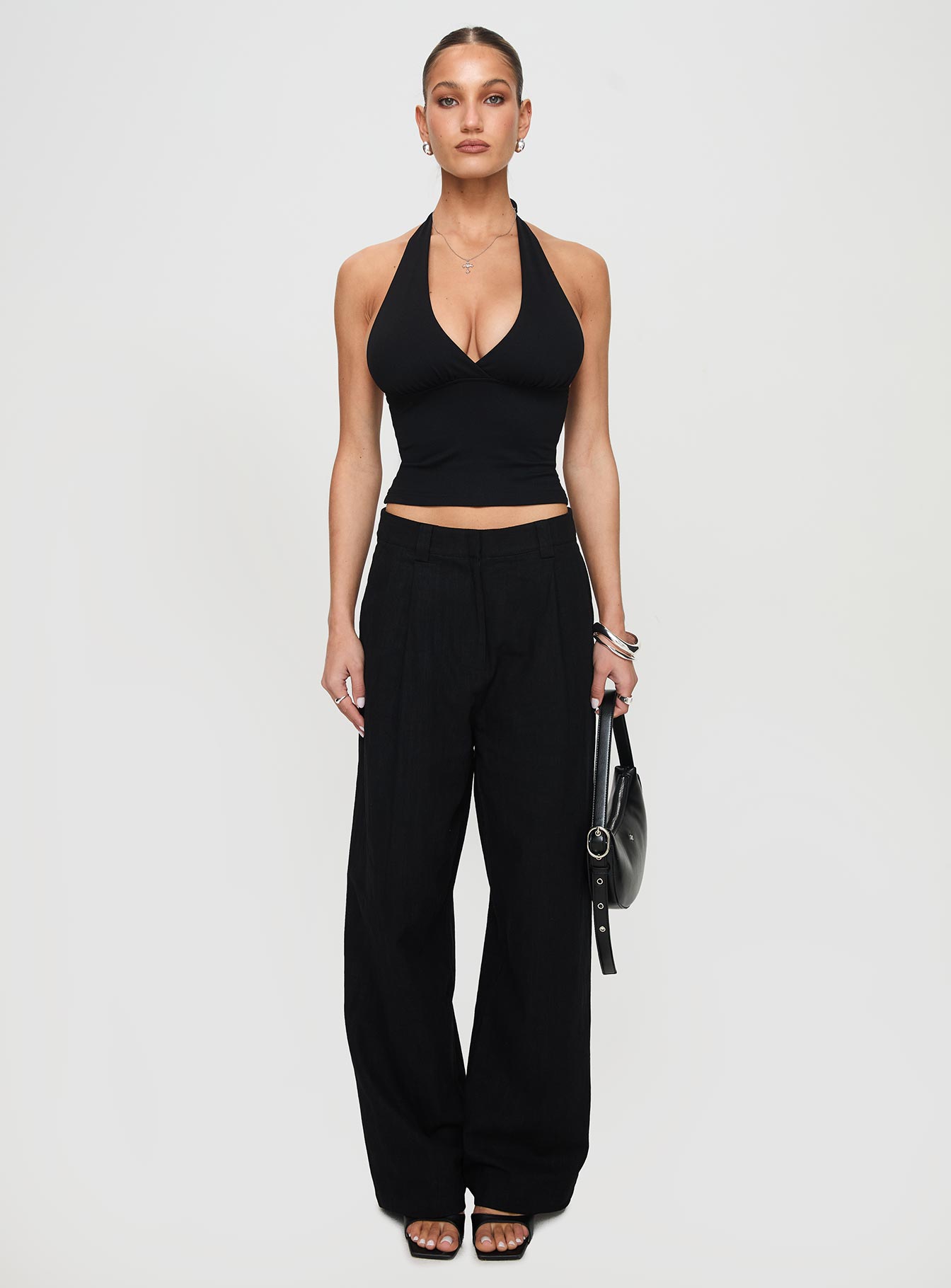 Whimsy Halter Top Black - women's top by Ellevoria - view 7