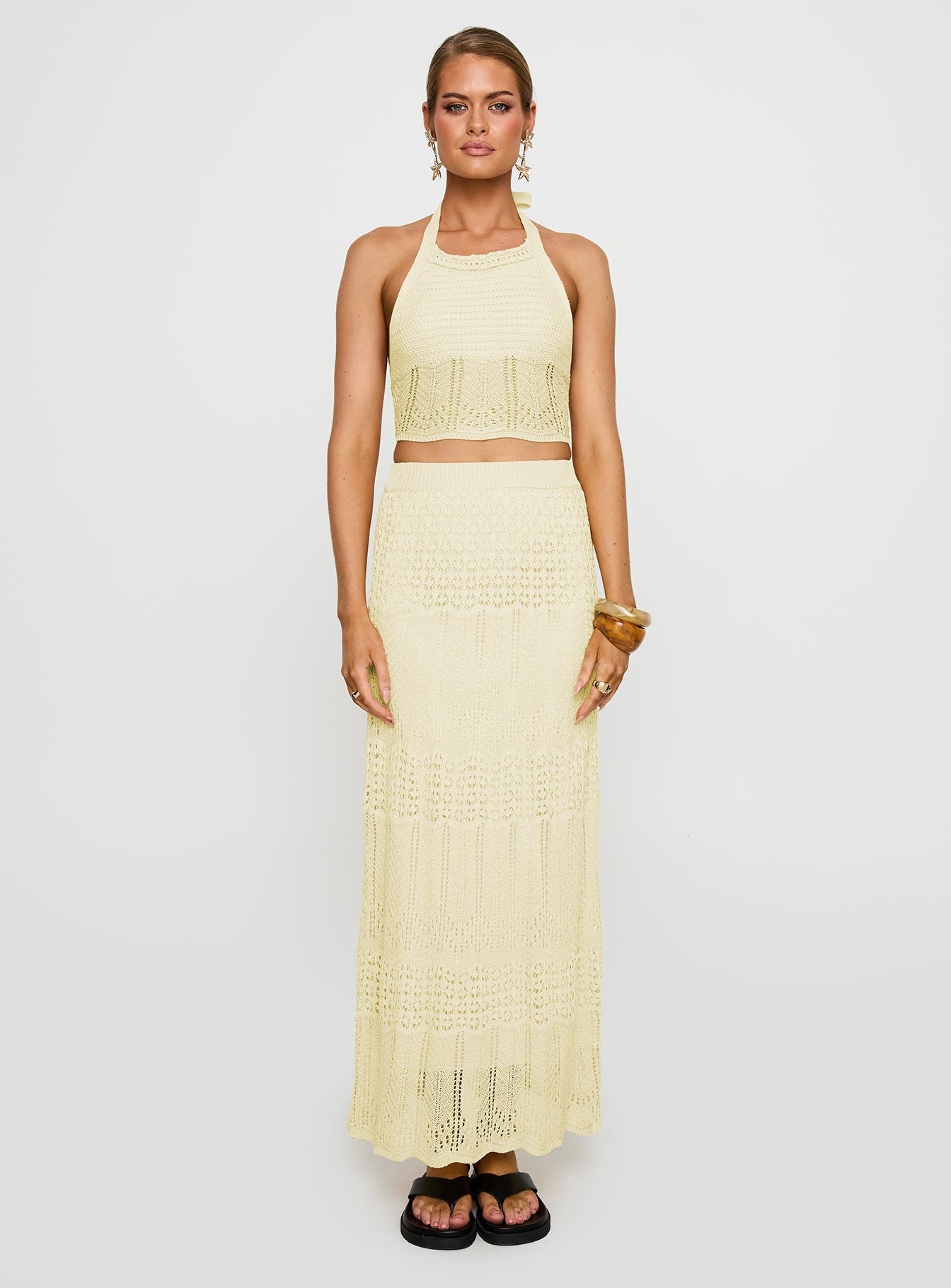 Xander Set Yellow women's skirt set by Ellevoria