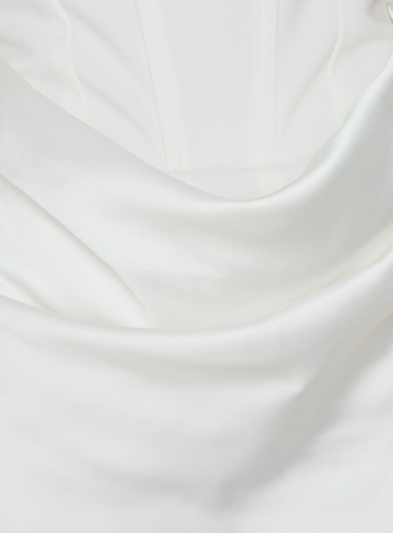 Ryana Corset Drape Maxi Dress White - women's maxi dress by Ellevoria - view 7