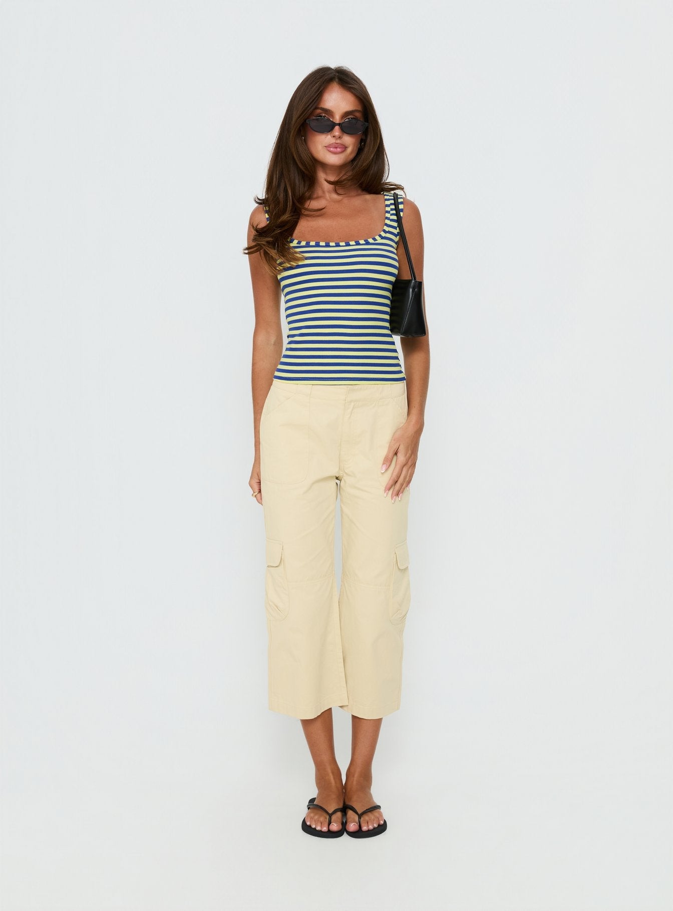 Arivelle Tank Top Blue / Yellow Stripe - women's top by Ellevoria - view 7