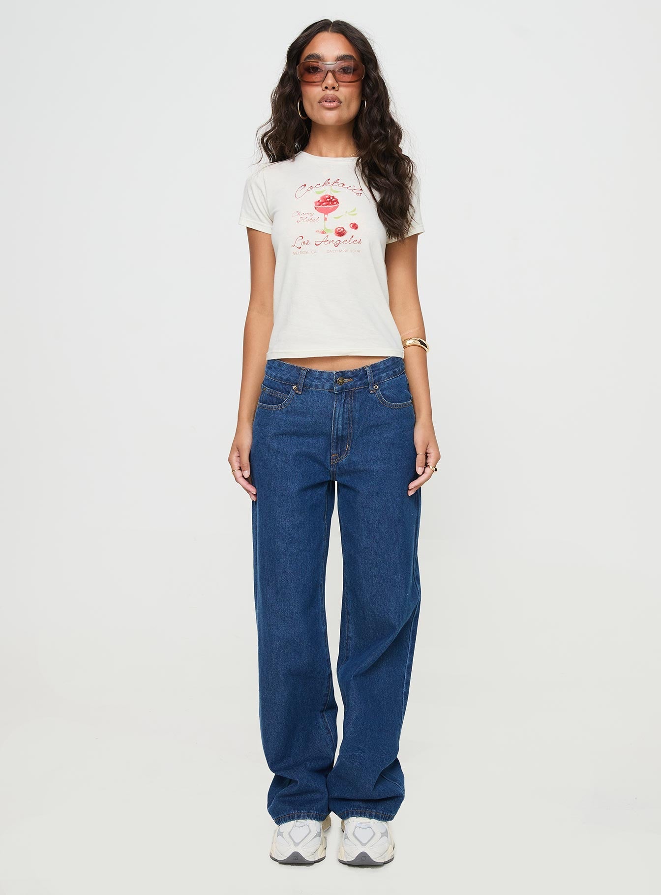 Cherry Cocktails Tee Cream - women's top by Ellevoria - view 7