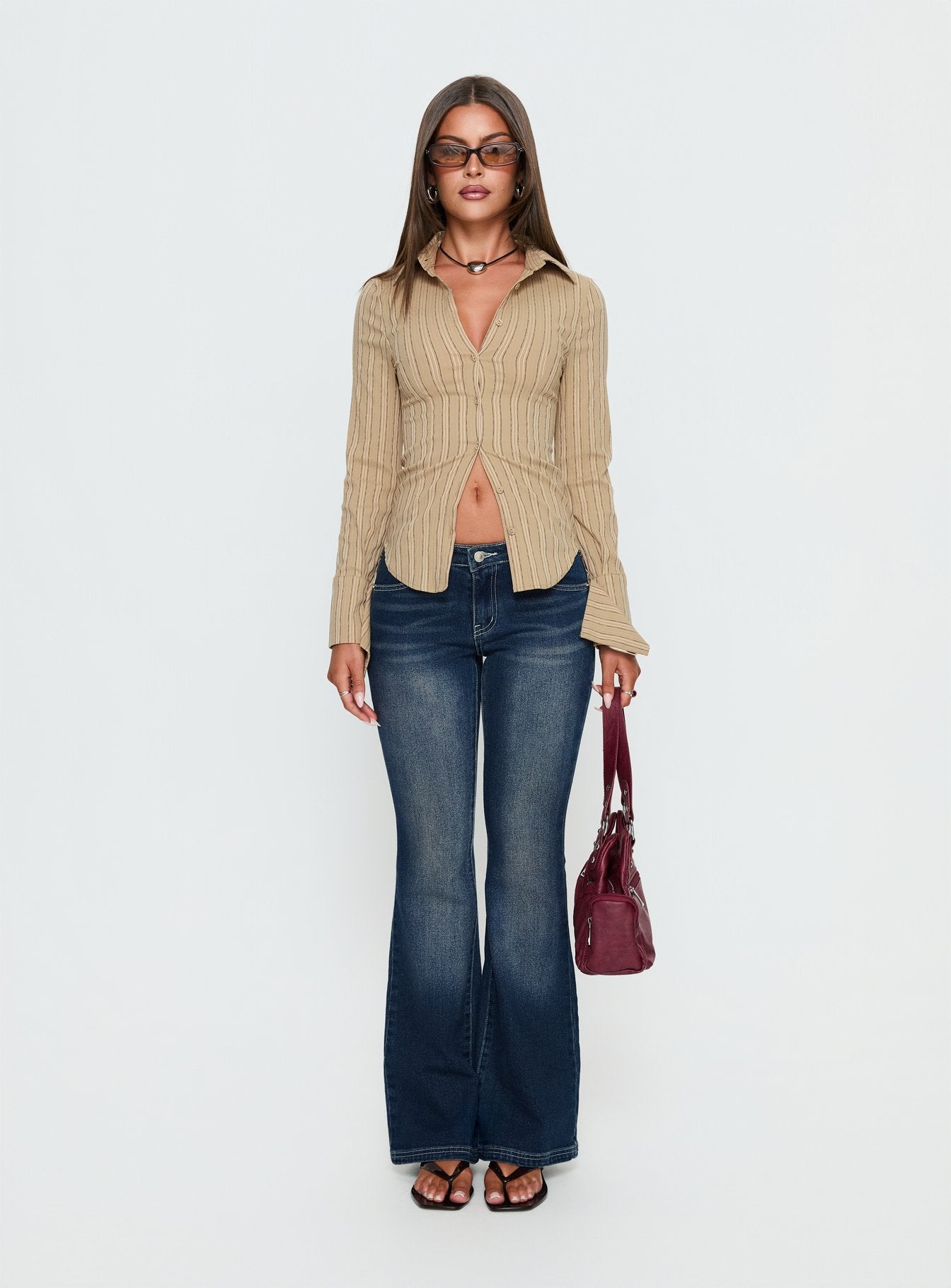 Zilvia Bootleg Mid Rise Jeans Raw Denim women's denim jeans by Ellevoria
