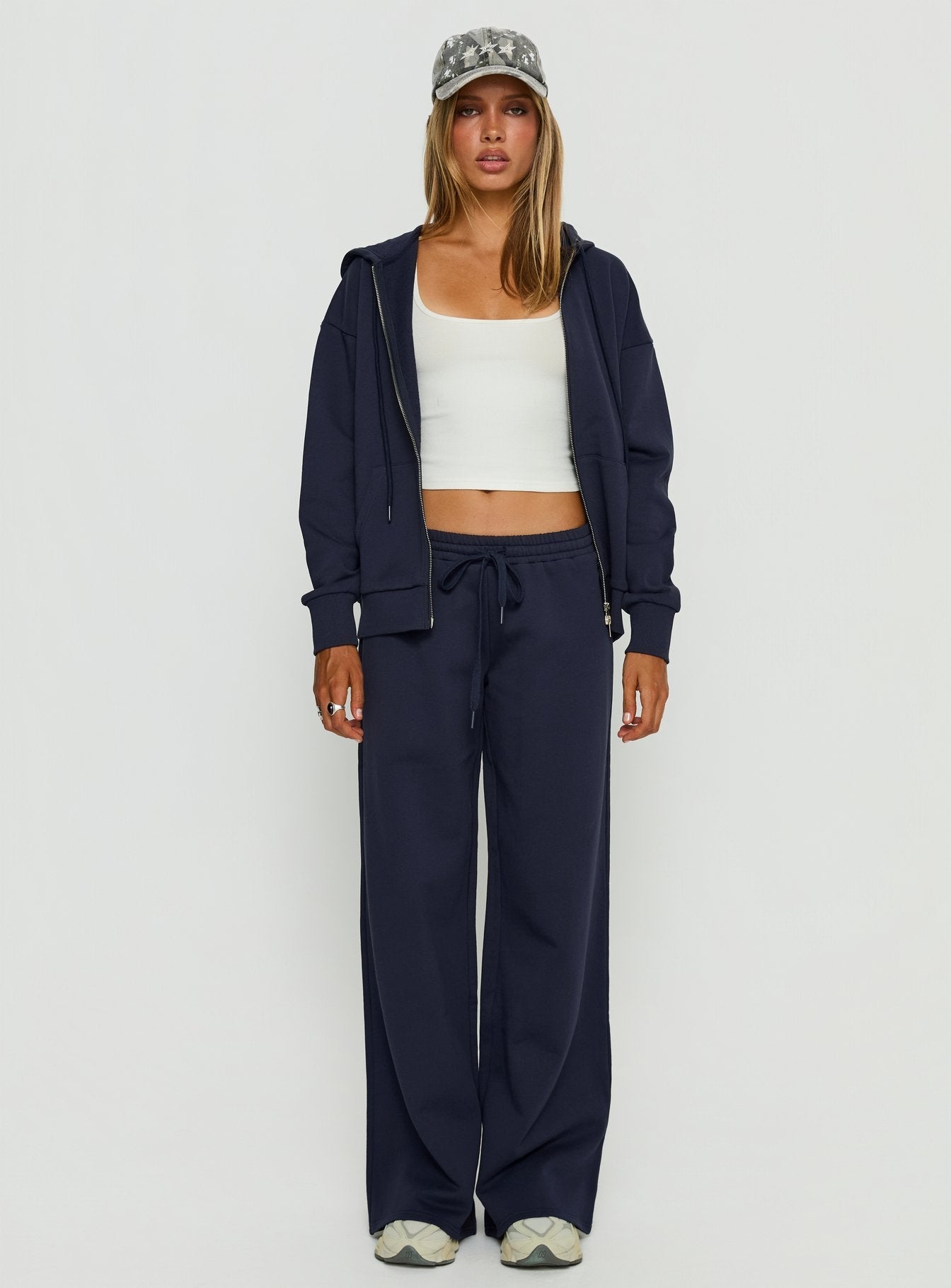 All Day Oversized Hoodie Navy women's sweater by Ellevoria