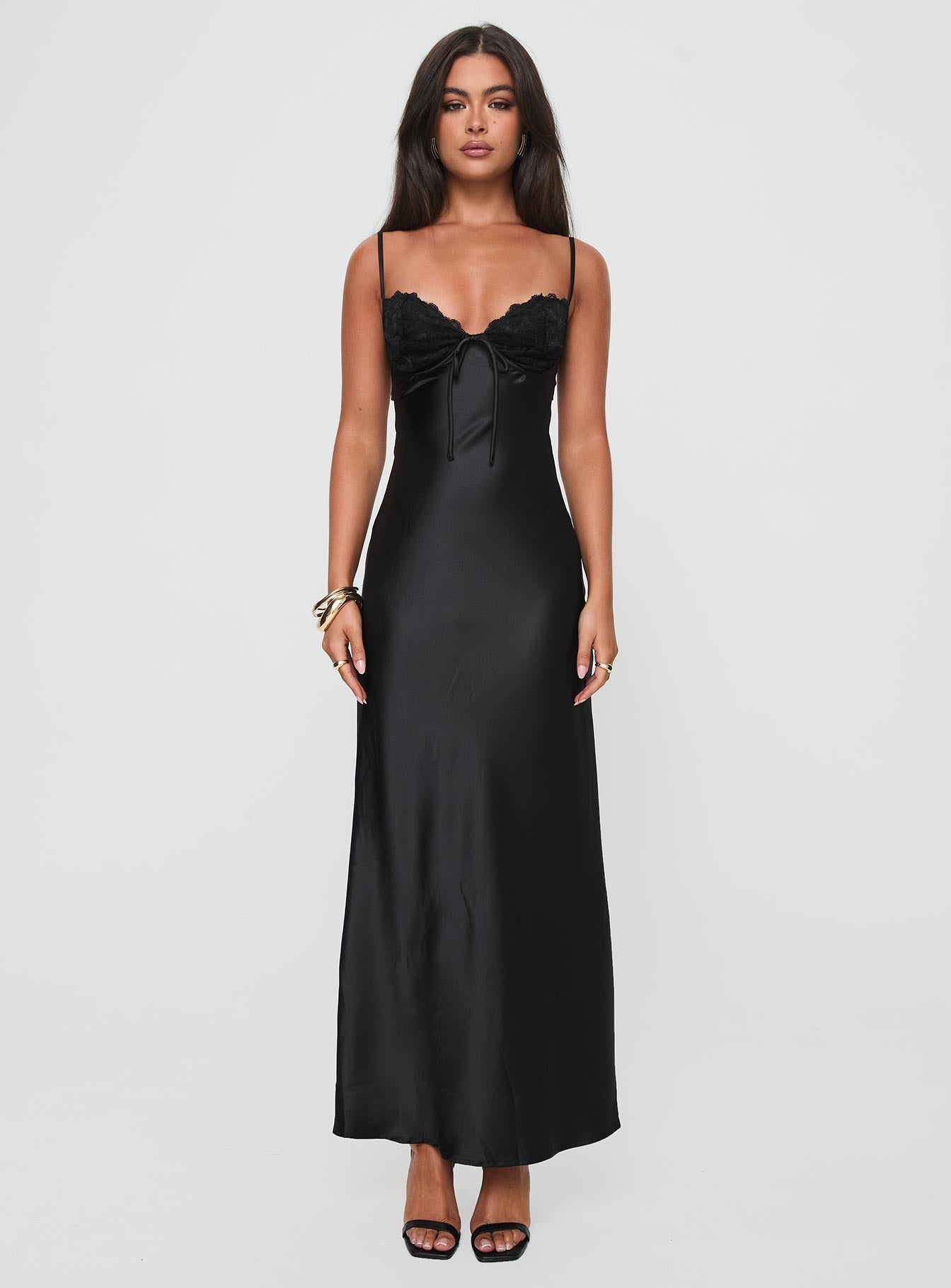 Fadyen Bias Cut Maxi Dress Black - women's maxi dress by Ellevoria - view 7