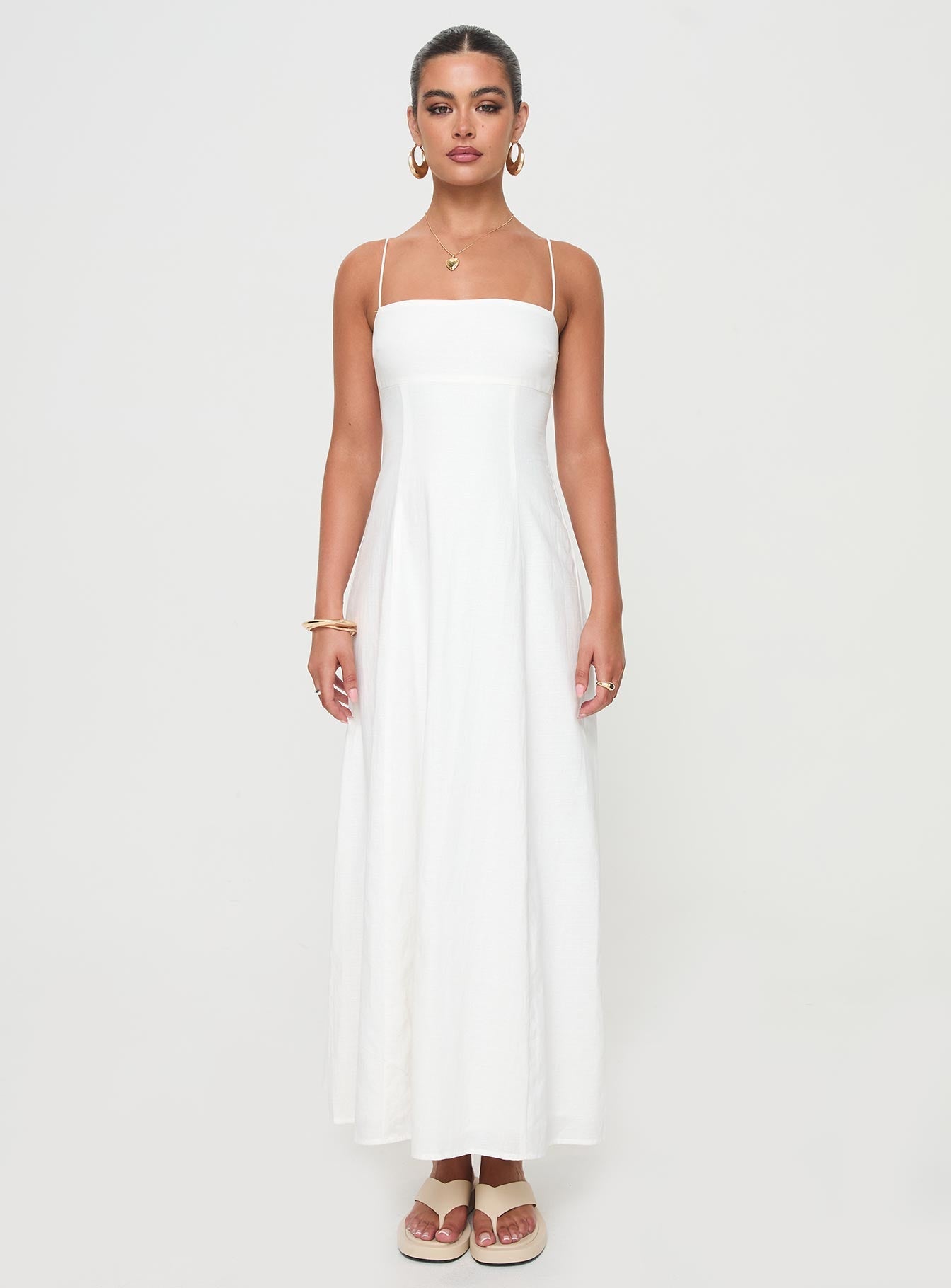 Brightwell Maxi Dress White - women's maxi dress by Ellevoria - view 7