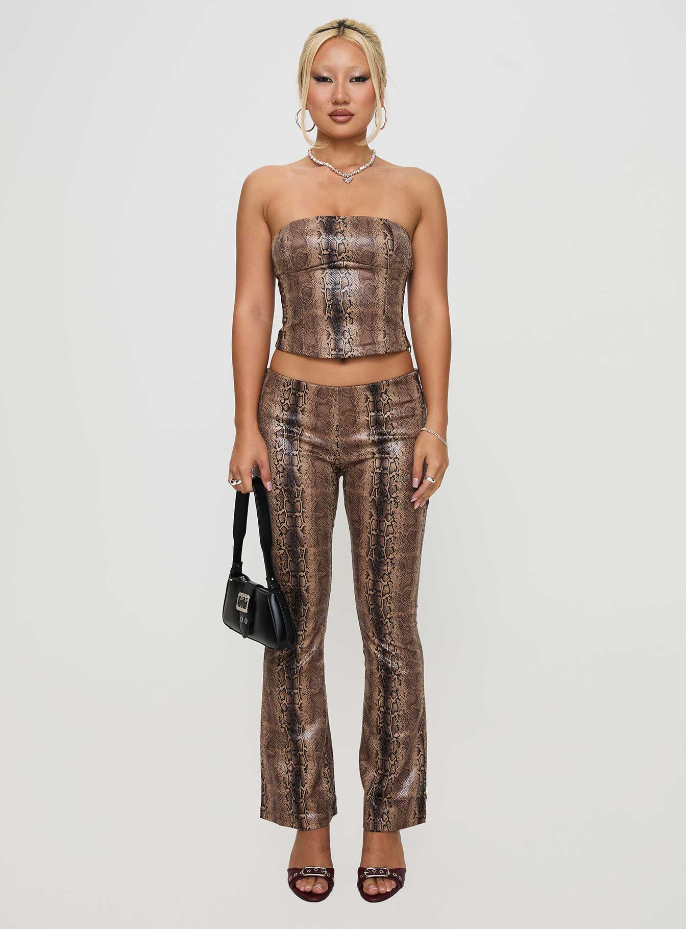 Slither Pants Snake Print women's pant set by Ellevoria