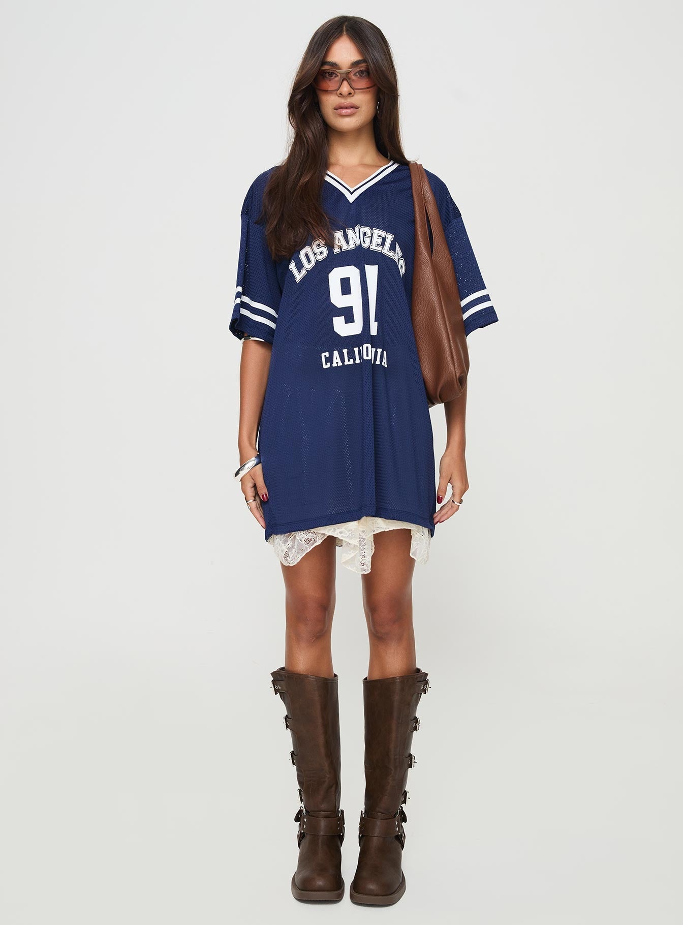 Michail Jersey Dress Navy - women's dress by Ellevoria - view 7