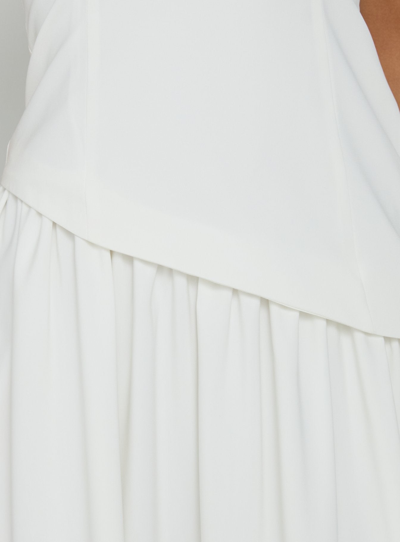 Odela Strapless Scarf Drop Waist Maxi Dress White - women's maxi dress by Ellevoria - view 7