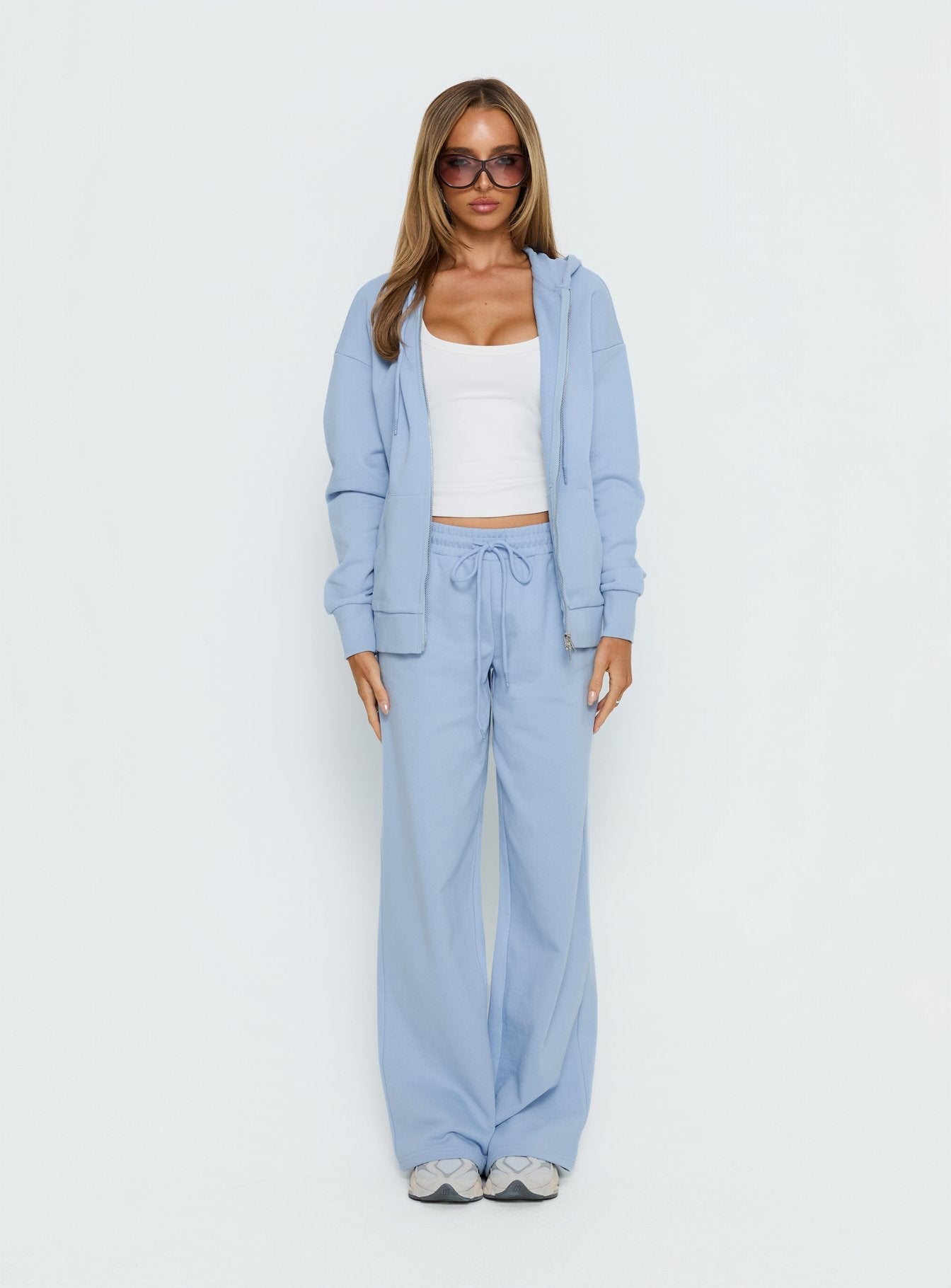 All Day Oversized Hoodie Icy Blue women's sweater by Ellevoria