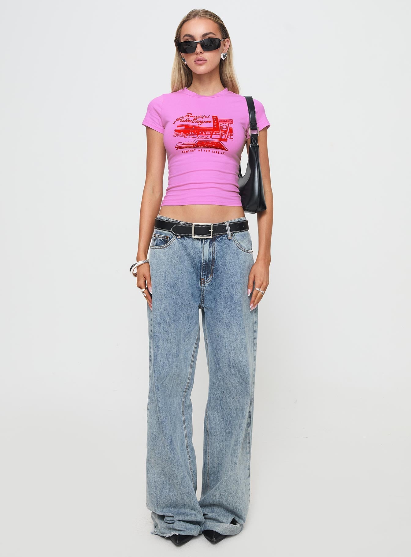 Palm Canyon Tee Pink - women's top by Ellevoria - view 7