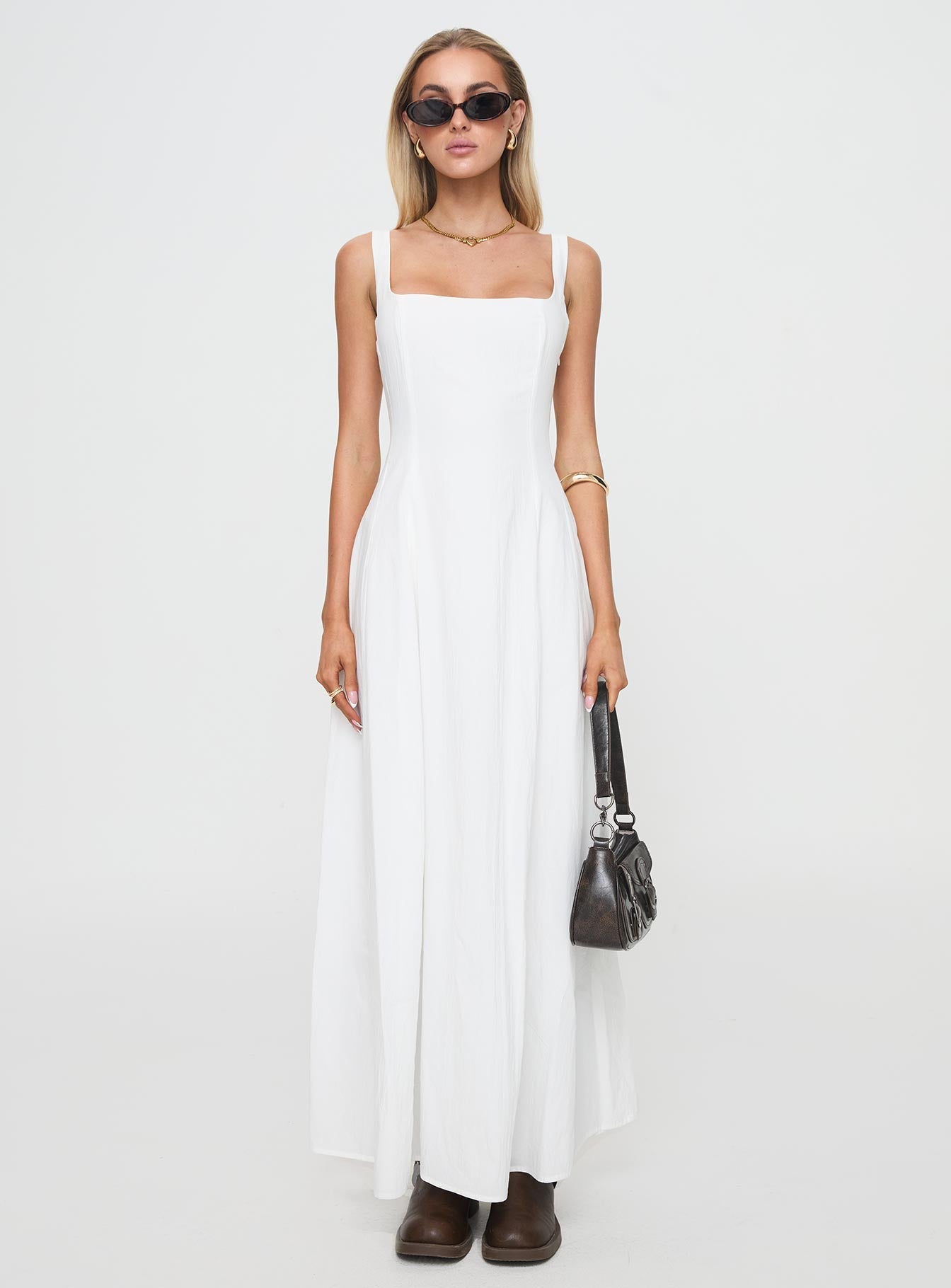 You Can Maxi Dress White - women's maxi dress by Ellevoria - view 7