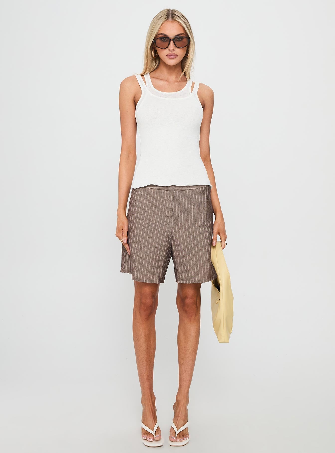 Ceyla Layered Tank Top White - women's top by Ellevoria - view 7