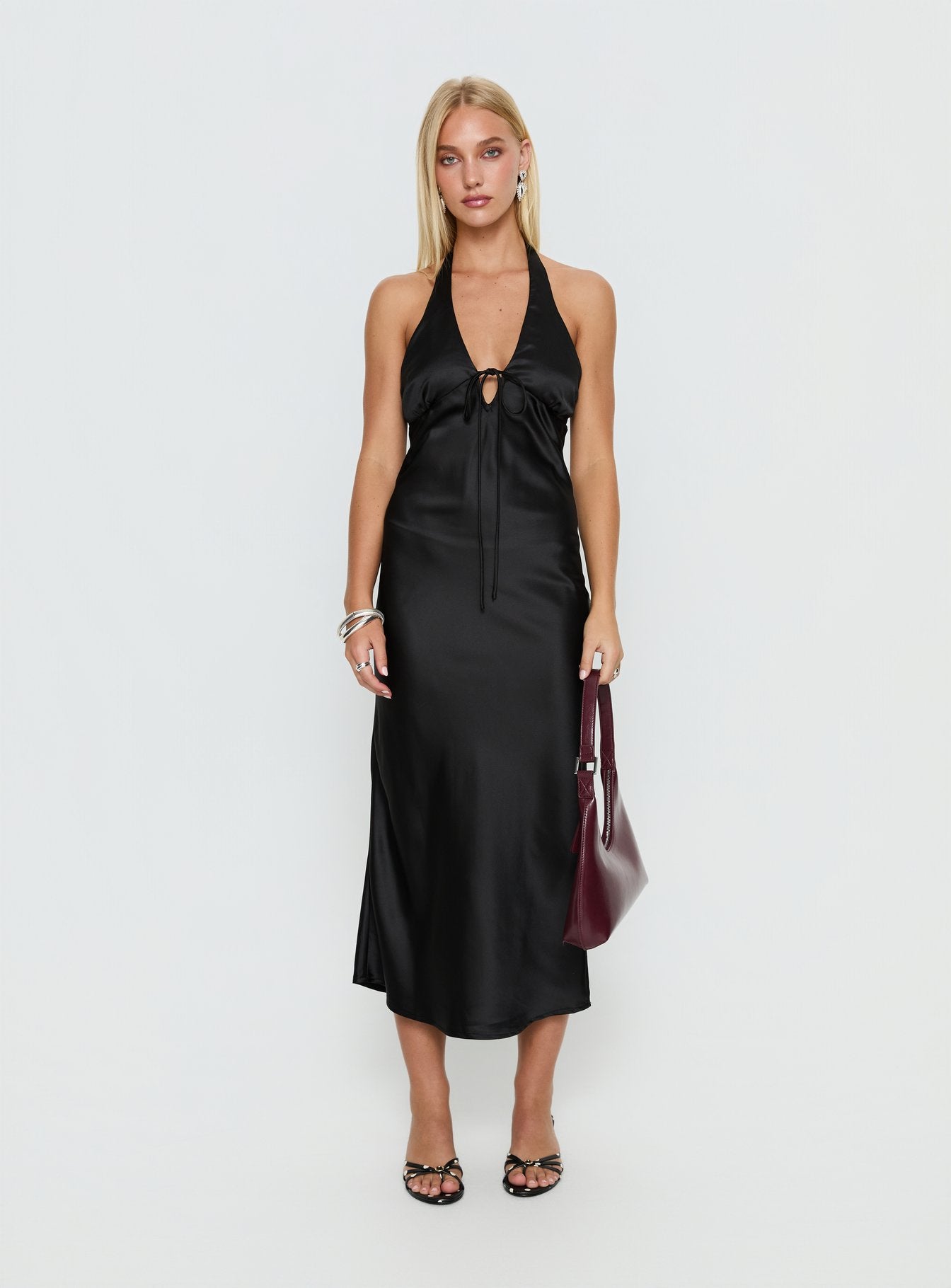 Jessamyn Halter Maxi Dress Black - women's maxi dress by Ellevoria - view 6