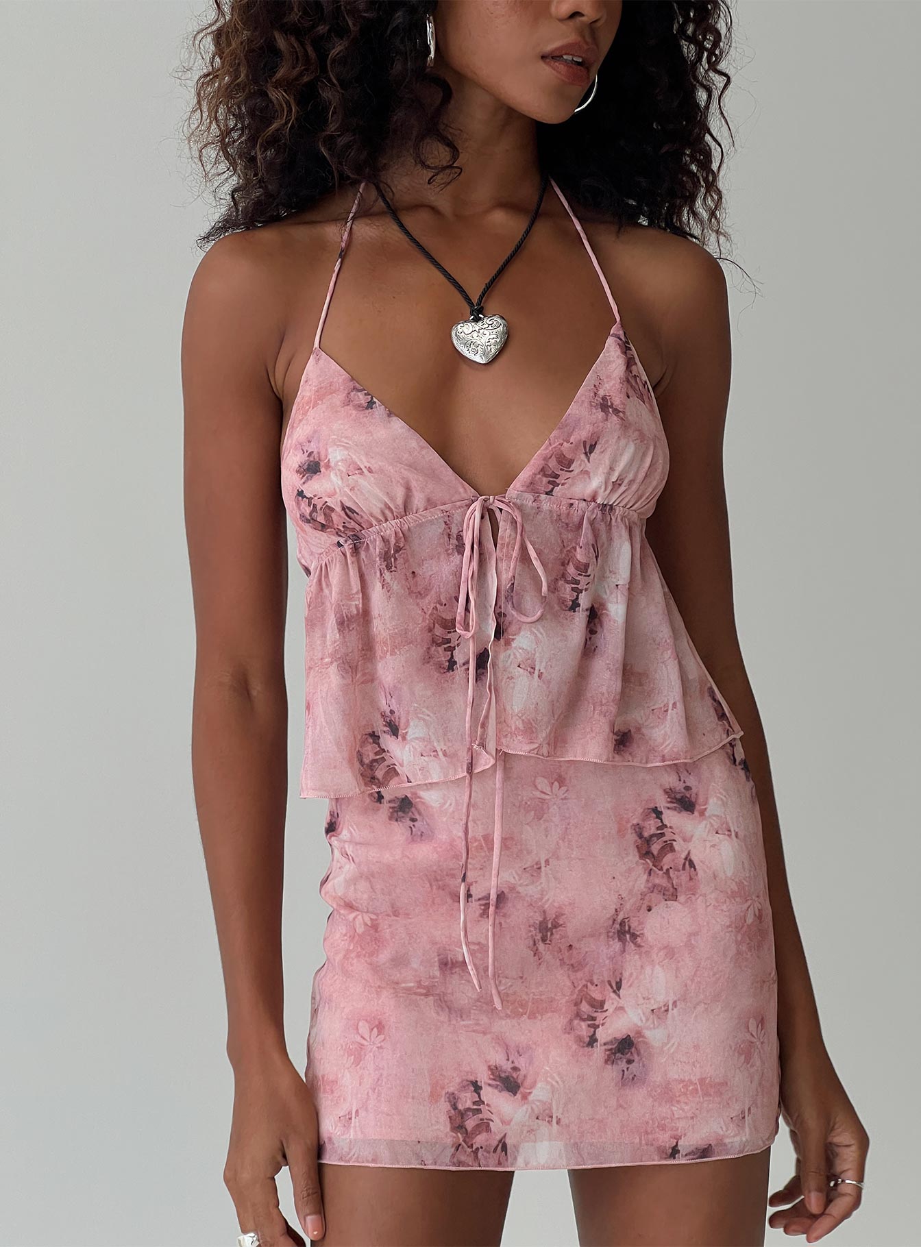 Mauro Set Pink Antique Floral women's skirt set by Ellevoria