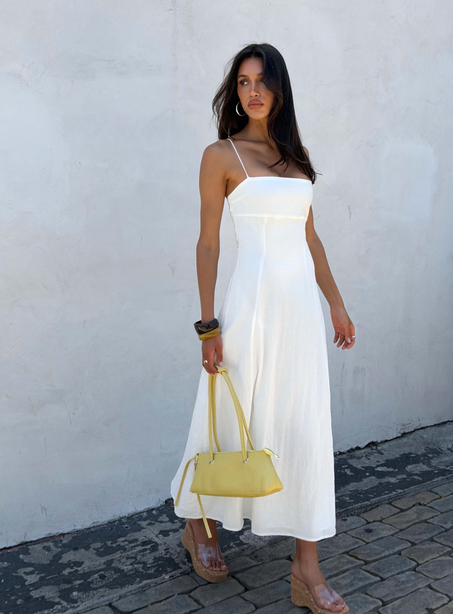 Brightwell Maxi Dress White - women's maxi dress by Ellevoria - view 9