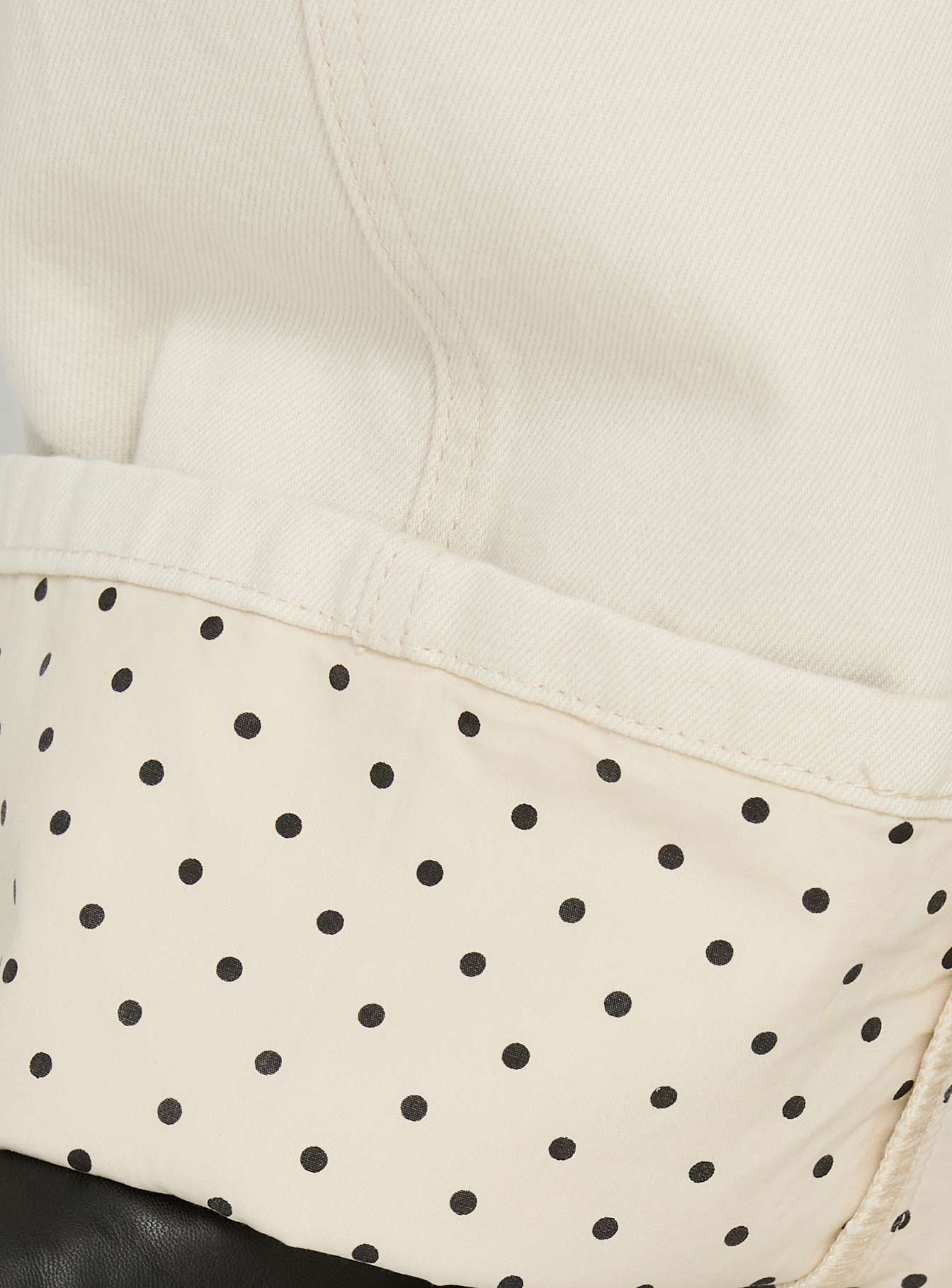 Nikoletta Foldover Jeans Cream / Polka women's denim jeans by Ellevoria