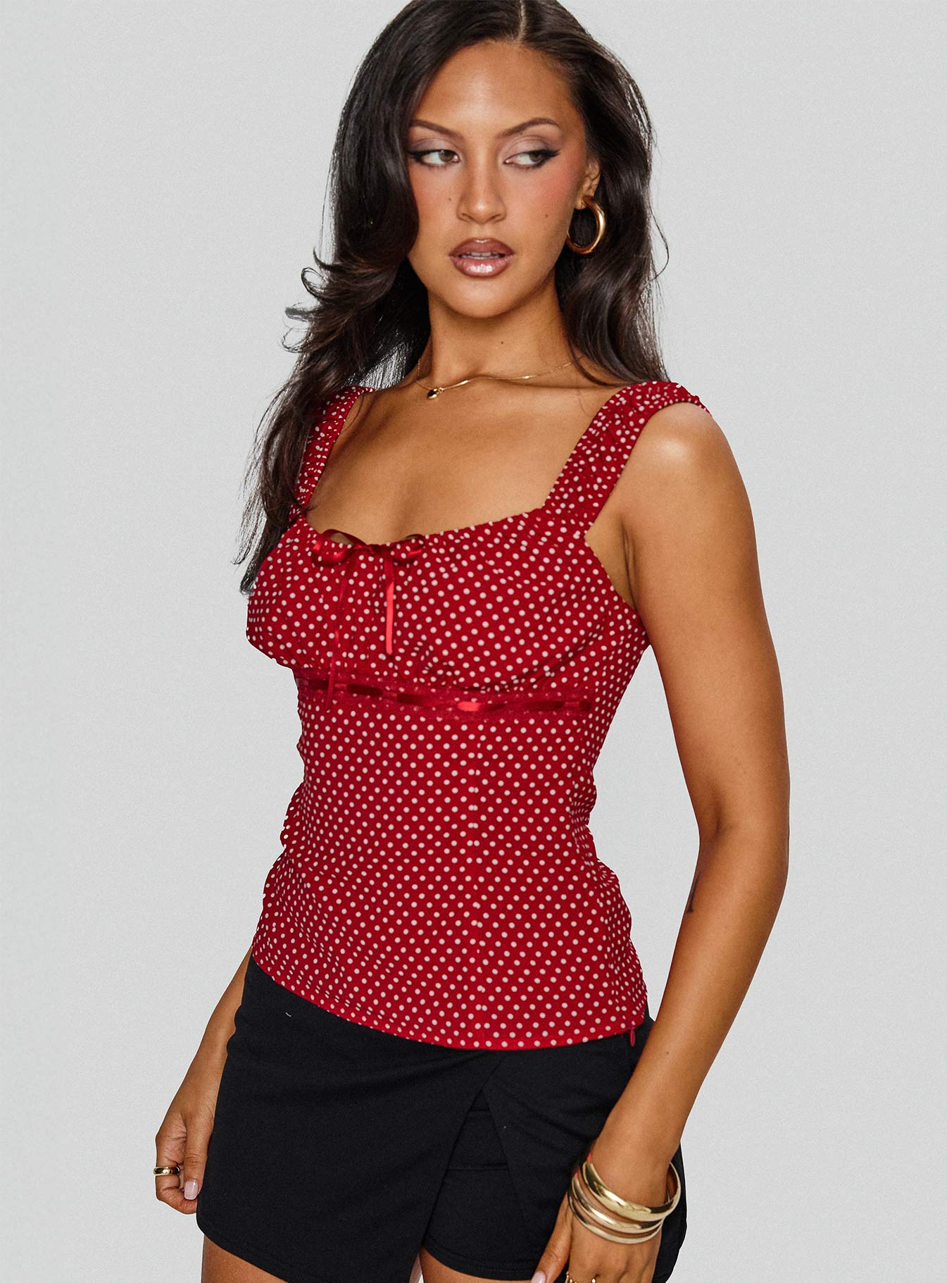 Garconne Top Red Polka Dot - women's top by Ellevoria - view 9