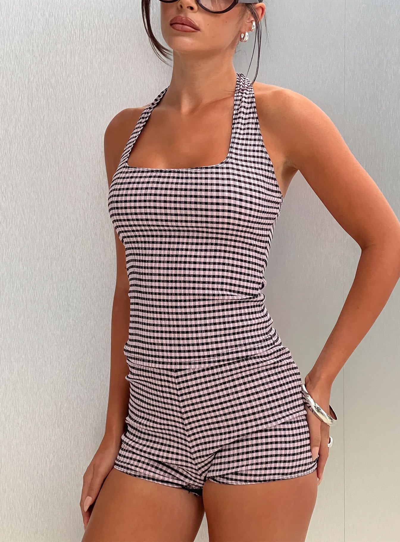 Feijoa Knit Halter Top Multi women's two piece set by Ellevoria