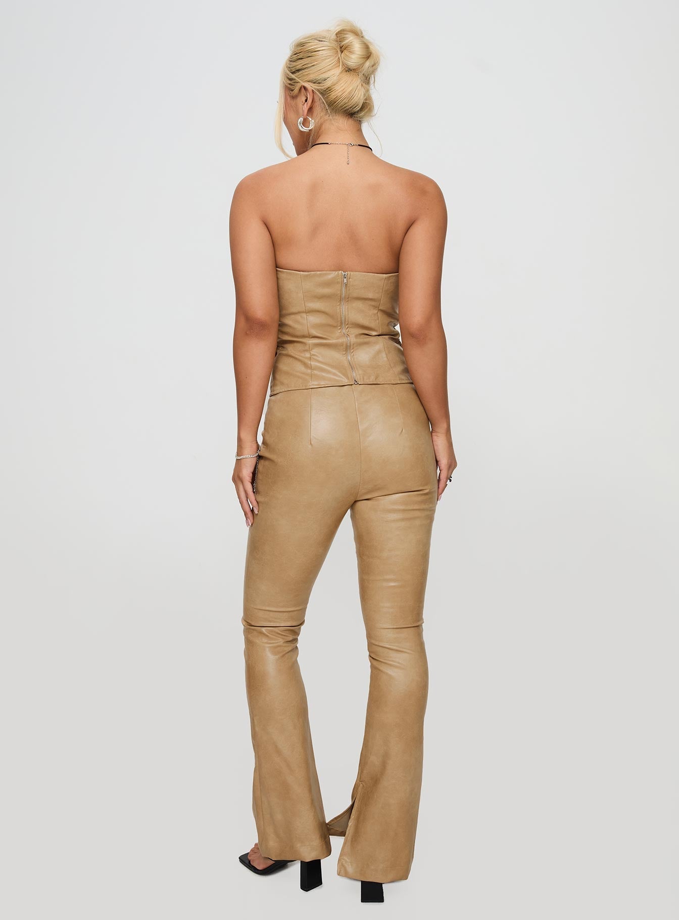 Roddie Lace Up Pants Brown women's pant set by Ellevoria