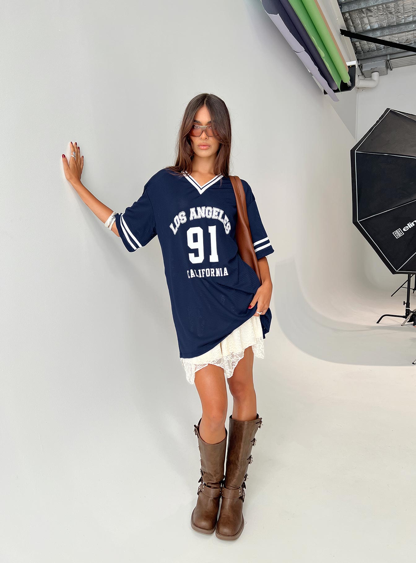 Michail Jersey Dress Navy - women's dress by Ellevoria - view 8