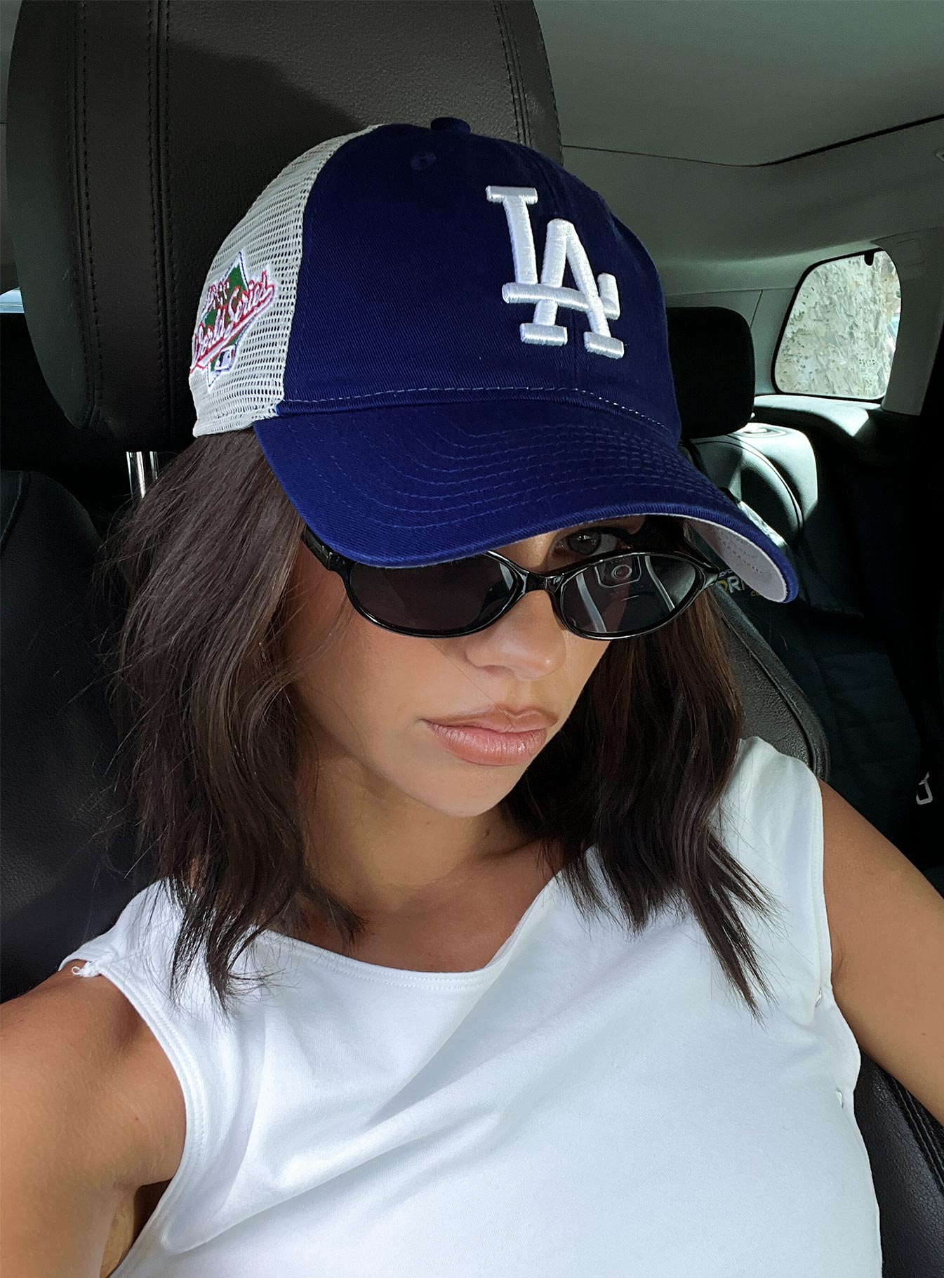 La Dodgers Game Day Trucker 9Twenty Hat Navy women's accessory by Ellevoria