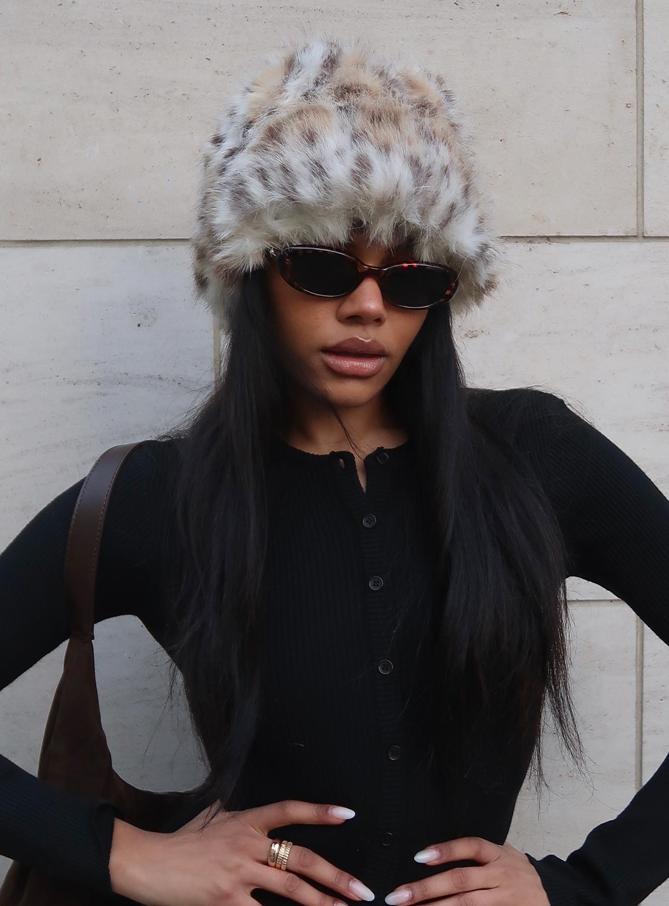 Birkley Fluffy Hat Leopard women's accessory by Ellevoria