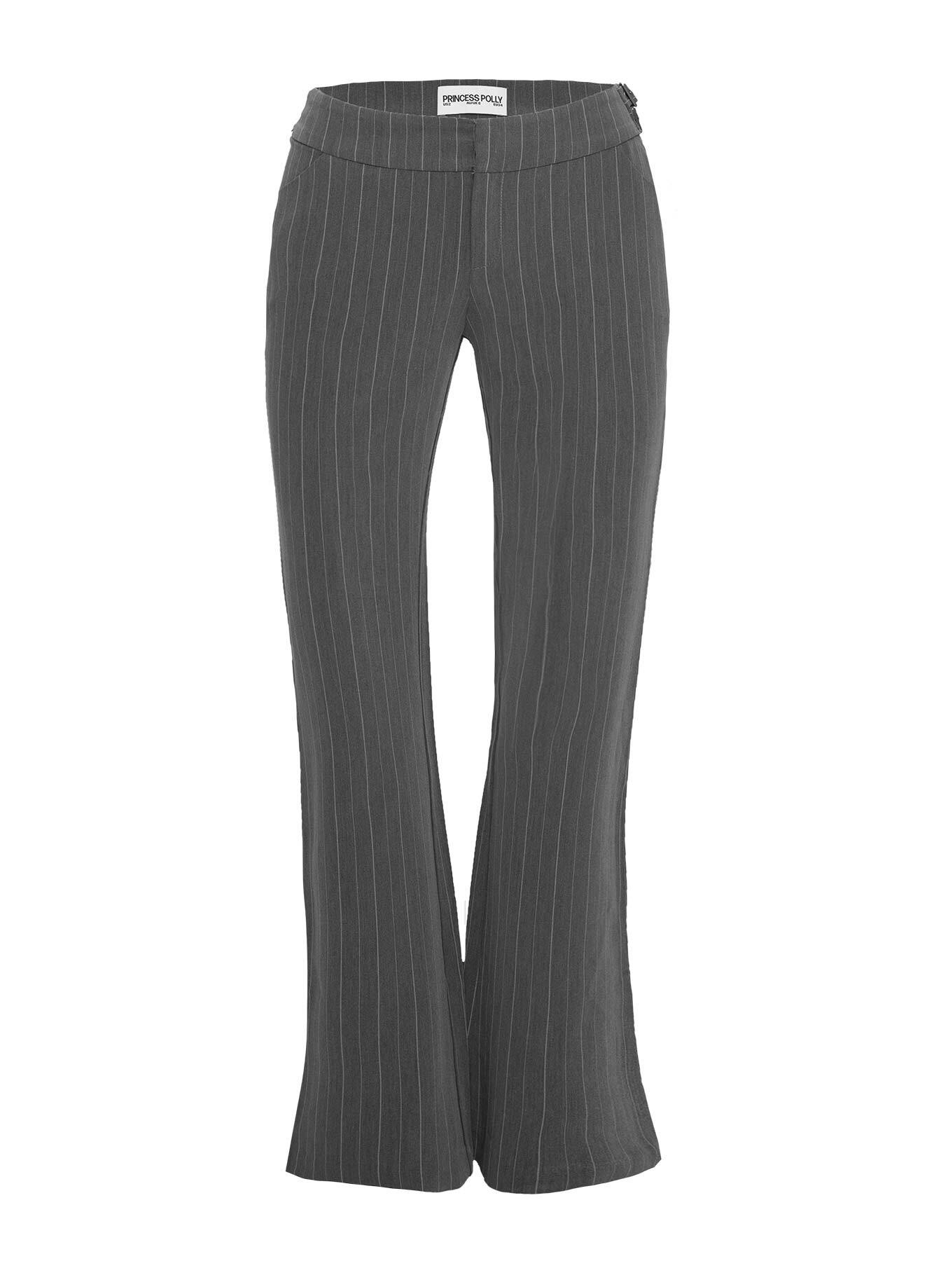 Calexico Buckle Pant Grey Pinstripe women's pant set by Ellevoria