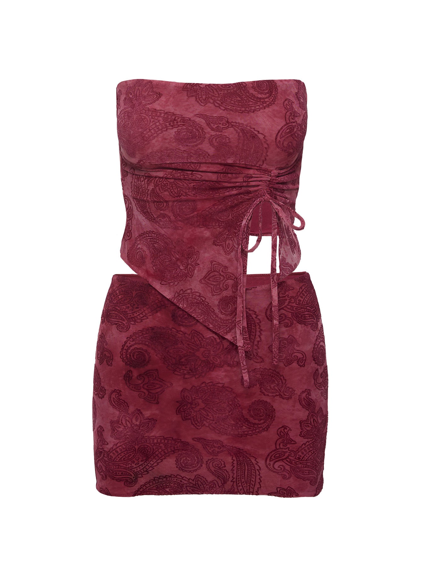 Cherry Berry Set Burgundy women's skirt set by Ellevoria