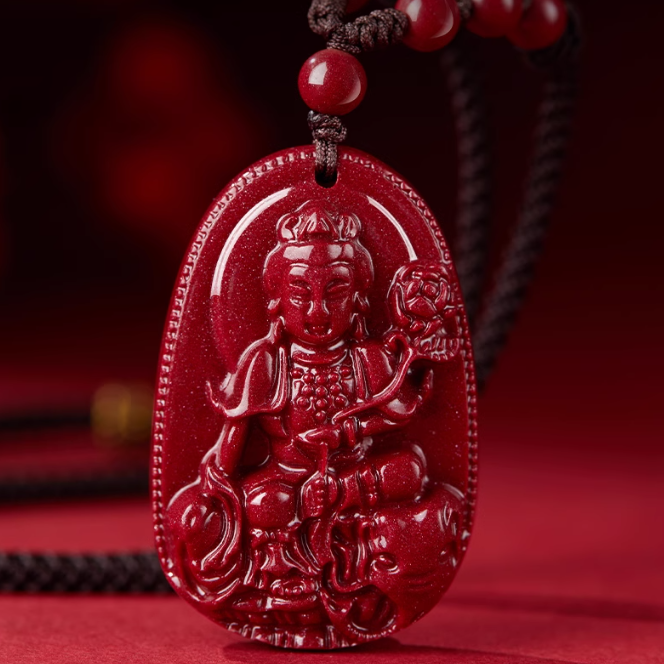 Authentic Cinnabar Zodiac Guardian Buddha Pendants