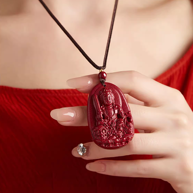 Authentic Cinnabar Zodiac Guardian Buddha Pendants