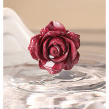 Cinnabar Rose Pendant Necklace - Bold Red Statement Necklace, Handcrafted Jewelry Gift for Women