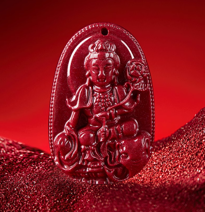 Authentic Cinnabar Zodiac Guardian Buddha Pendants