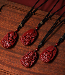 Authentic Cinnabar Zodiac Guardian Buddha Pendants