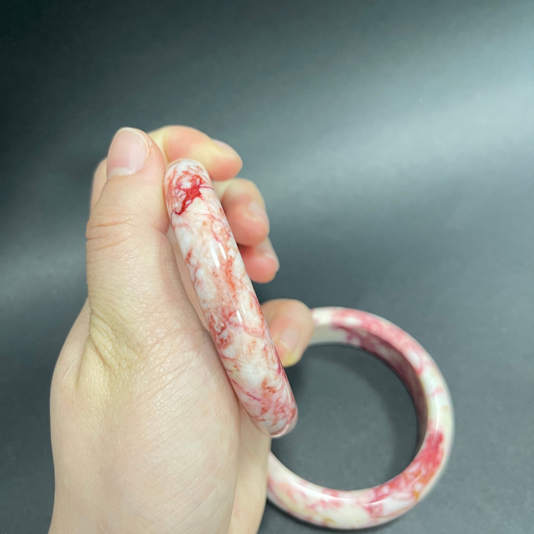 Cinnabar Crystal Raw Stone Bangle