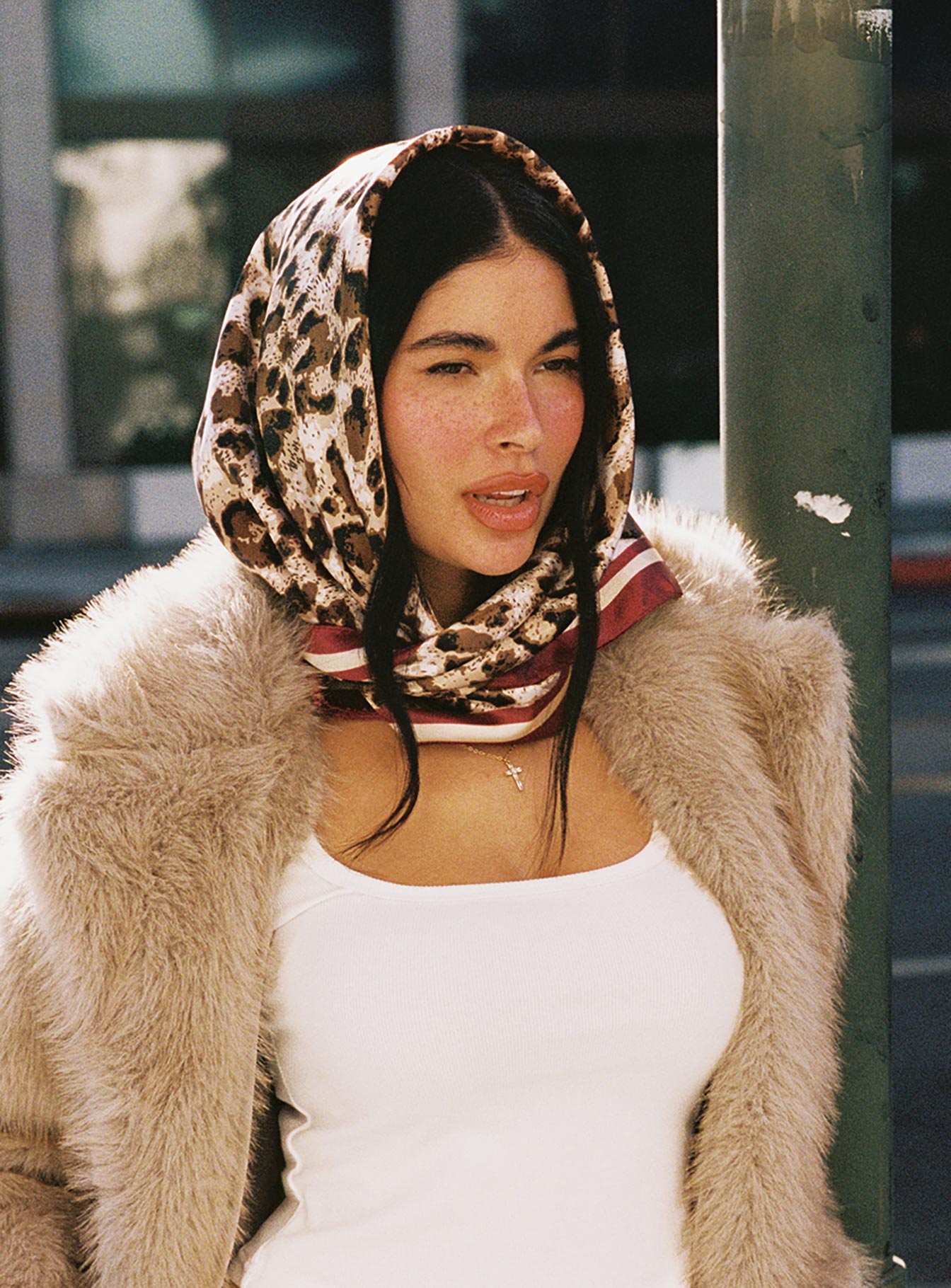 Cool Girl Scarf Leopard women's hair accessory by Ellevoria