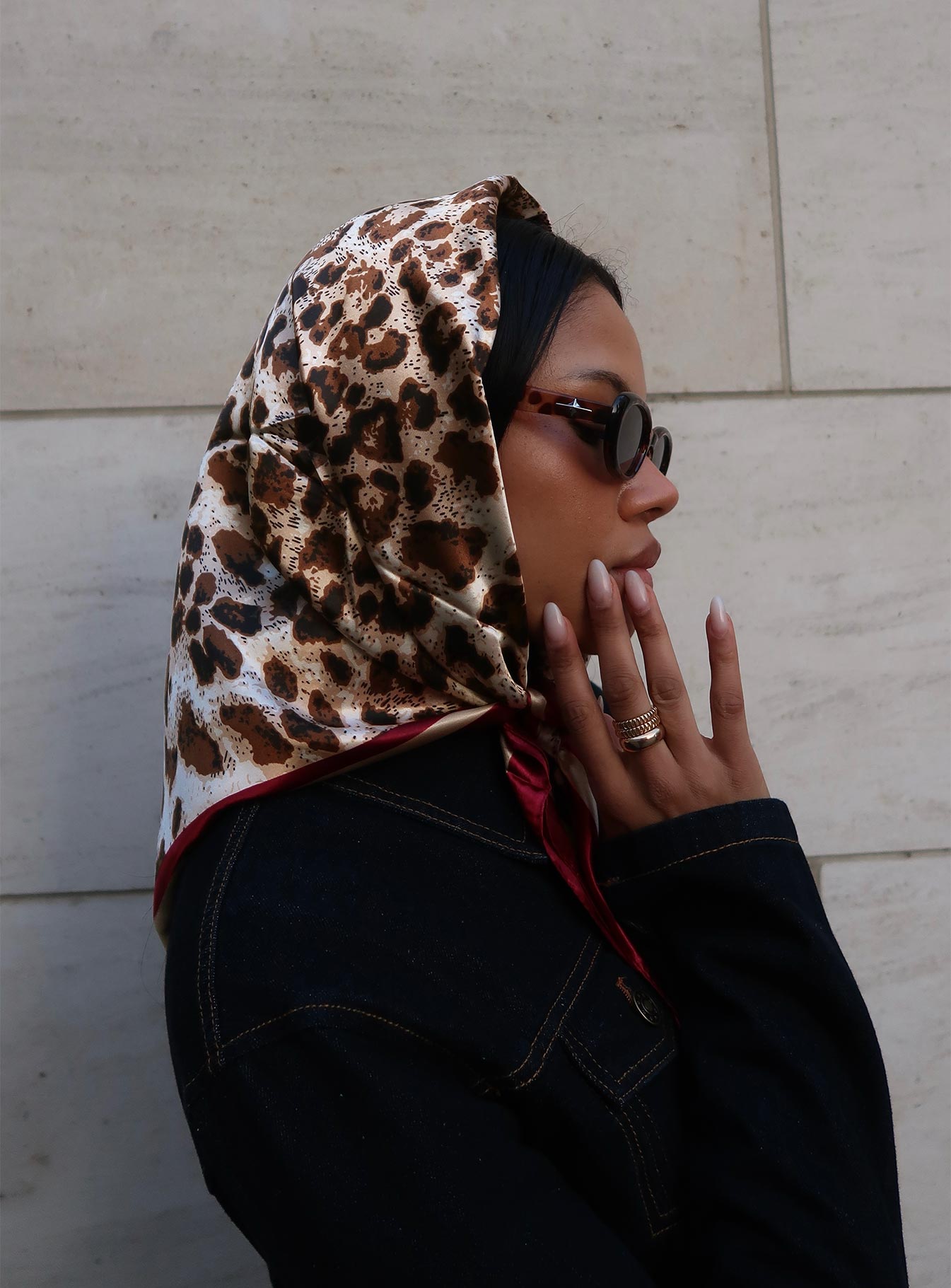 Cool Girl Scarf Leopard women's hair accessory by Ellevoria