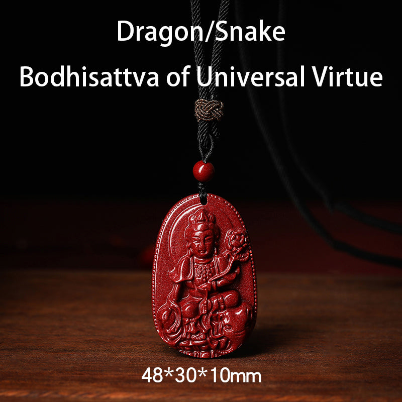 Authentic Cinnabar Zodiac Guardian Buddha Pendants