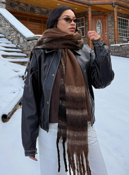 Eunoia Scarf Beige / Brown women's accessory by Ellevoria