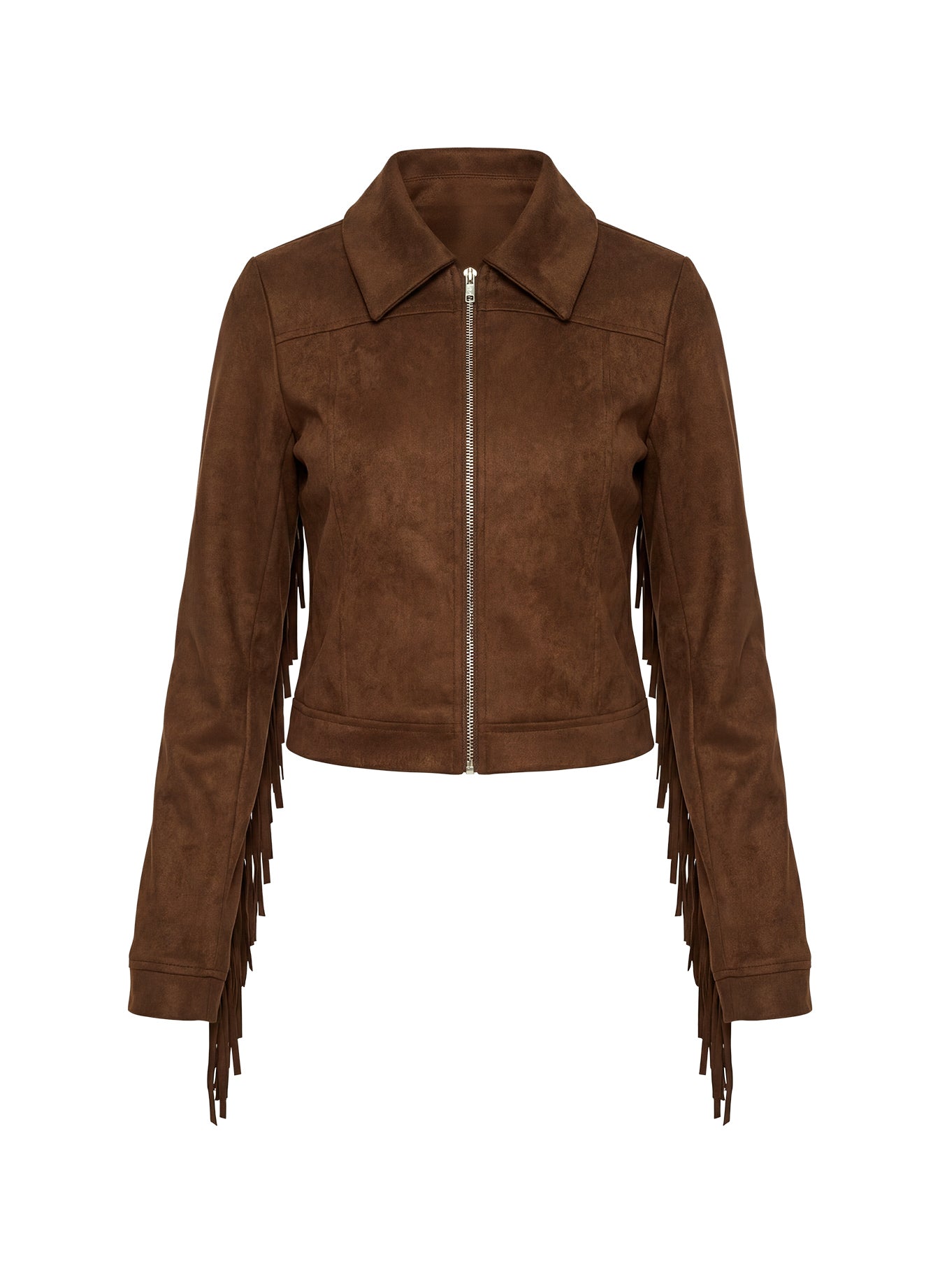Dakohda Fringe Jacket Chocolate Brown women's jacket by Ellevoria