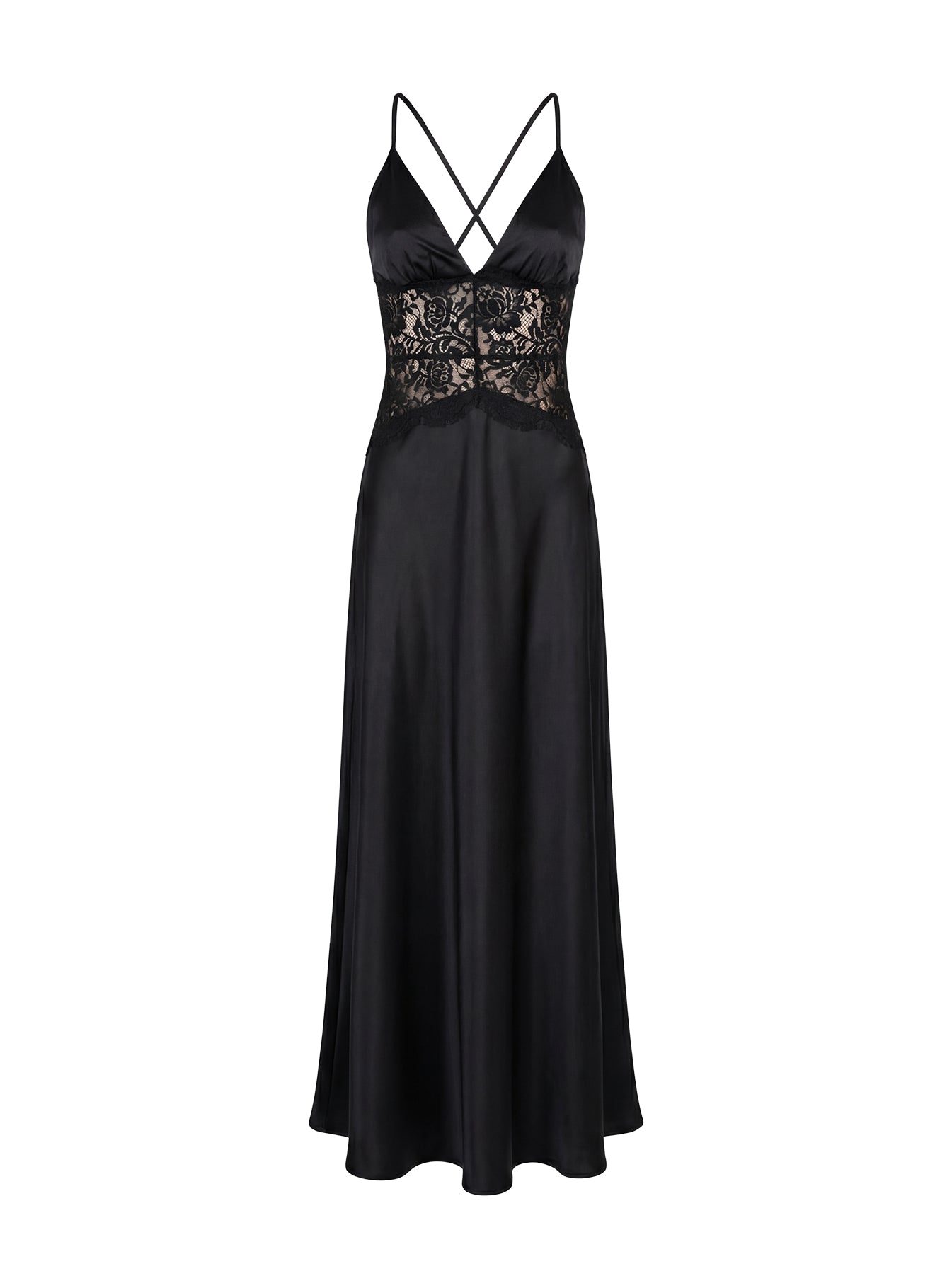 Klairee Lace Maxi Dress Black - women's maxi dress by Ellevoria - view 9