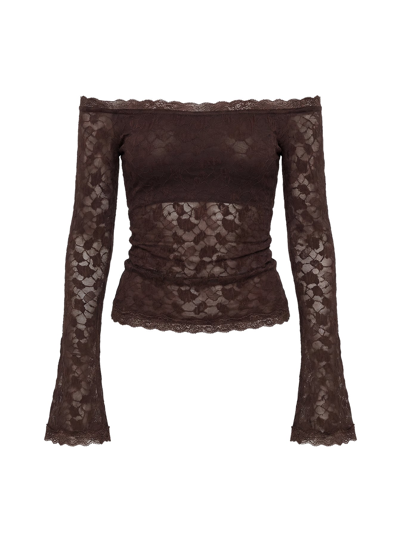 Mochapella Off The Shoulder Top Brown - women's top by Ellevoria - view 11