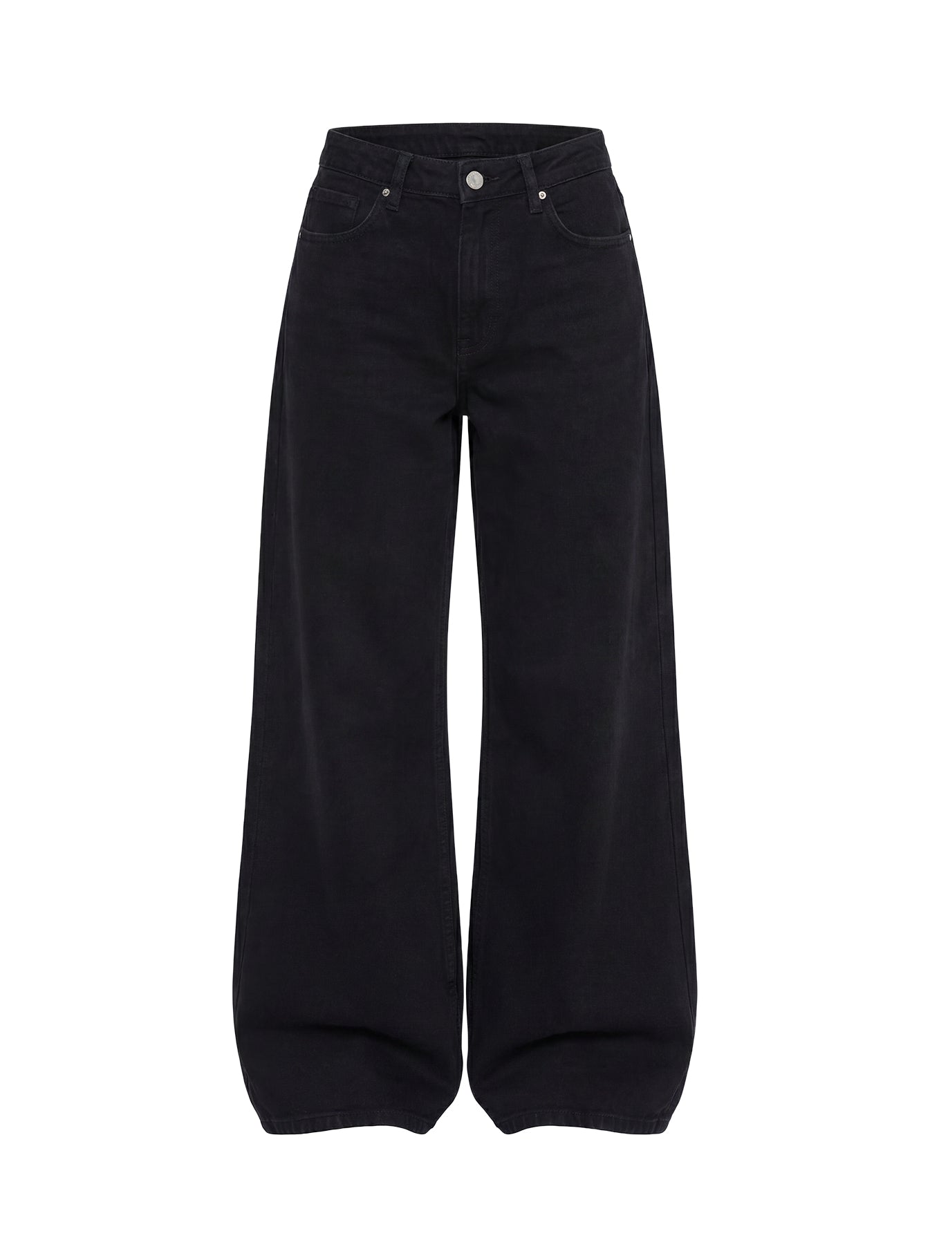 Naylor Mid Rise Wide Leg Jeans Washed Black Denim women's denim jeans by Ellevoria