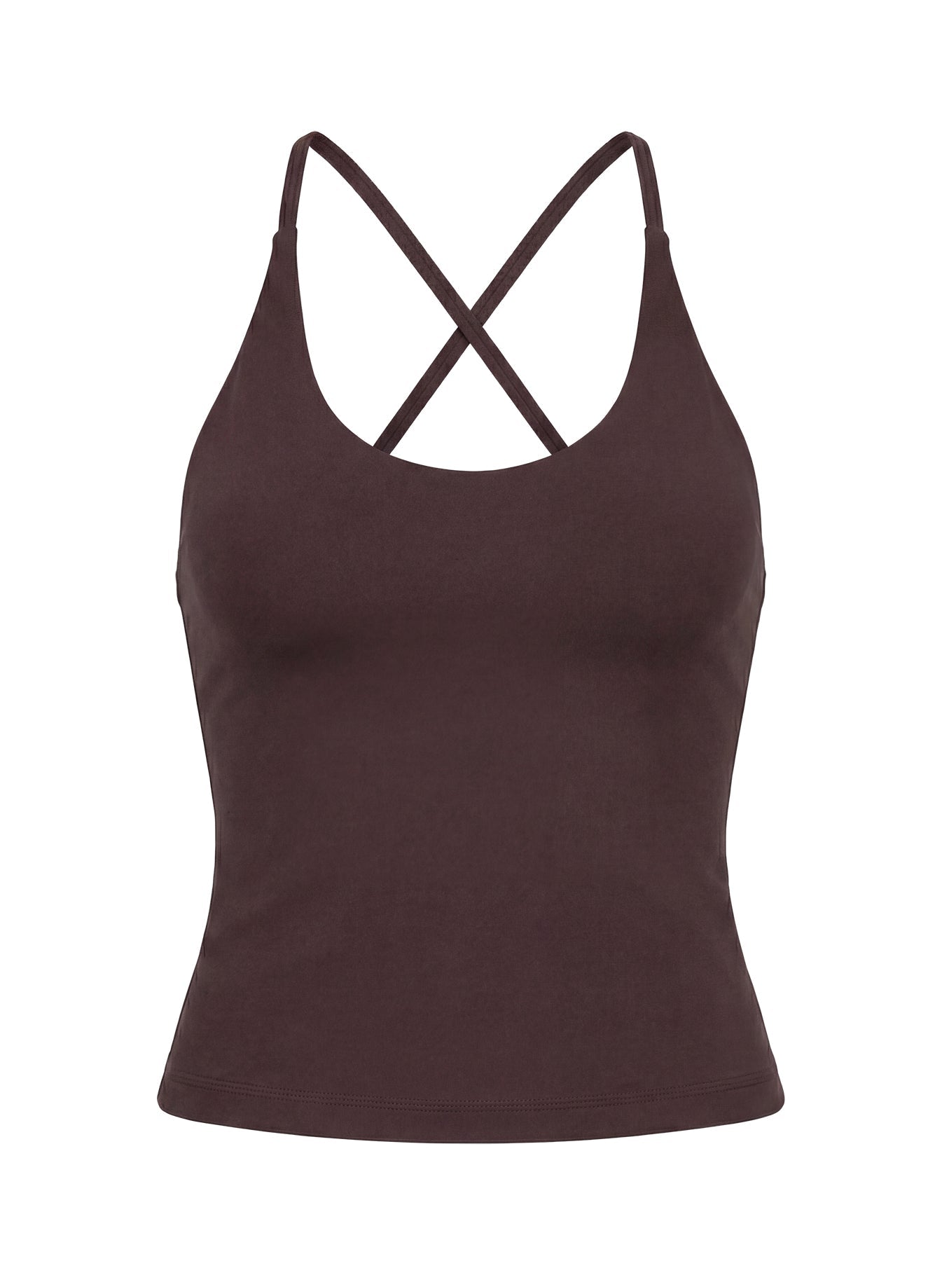 Pace Active Cross Back Tank Top Brown - women's top by Ellevoria - view 10