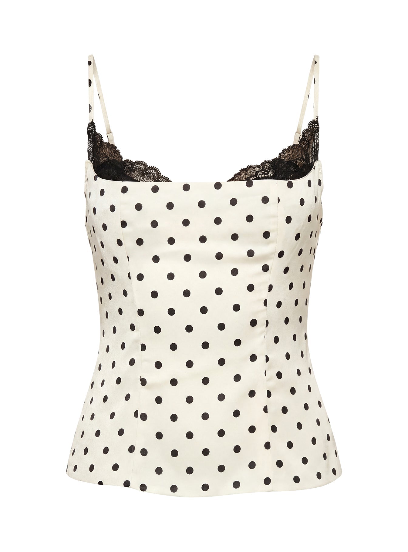 Renaissance Corset Lace Top White Polka Dot - women's top by Ellevoria - view 11