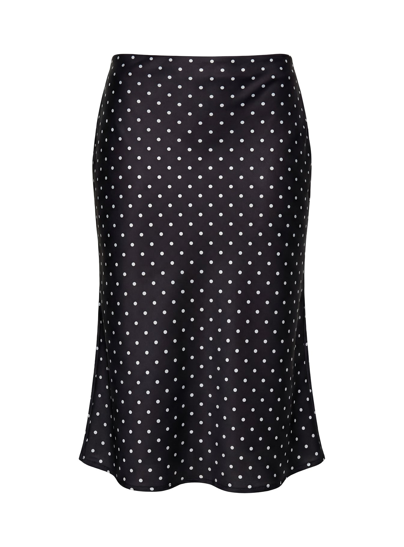 Somani Satin Midi Skirt Black Polka Dot women's two piece set by Ellevoria