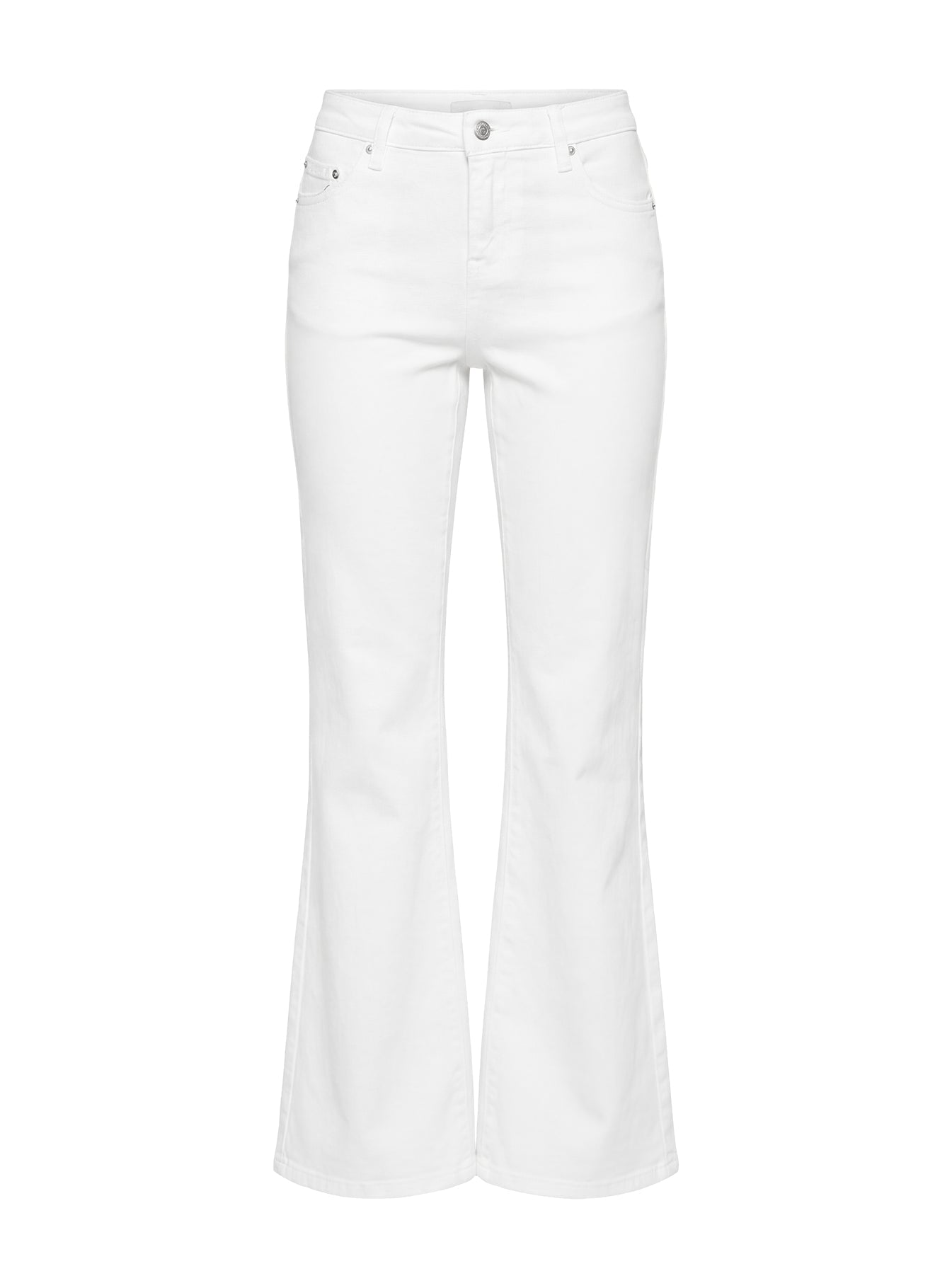 Magic Mirror Mid Rise Bootleg Jeans Ecru women's denim jeans by Ellevoria