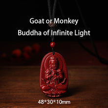 108 Cinnabar Mala Rosary Necklace with Guardian Buddha