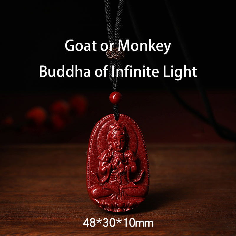 Authentic Cinnabar Zodiac Guardian Buddha Pendants