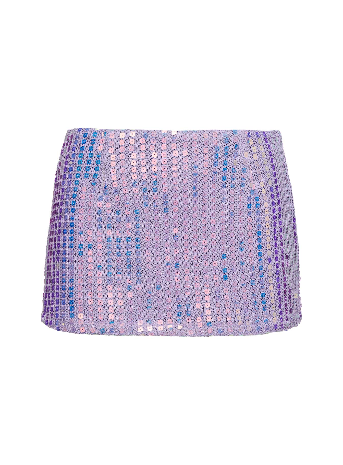 Headliner Shimmer Mini Skirt Purple women's two piece set by Ellevoria